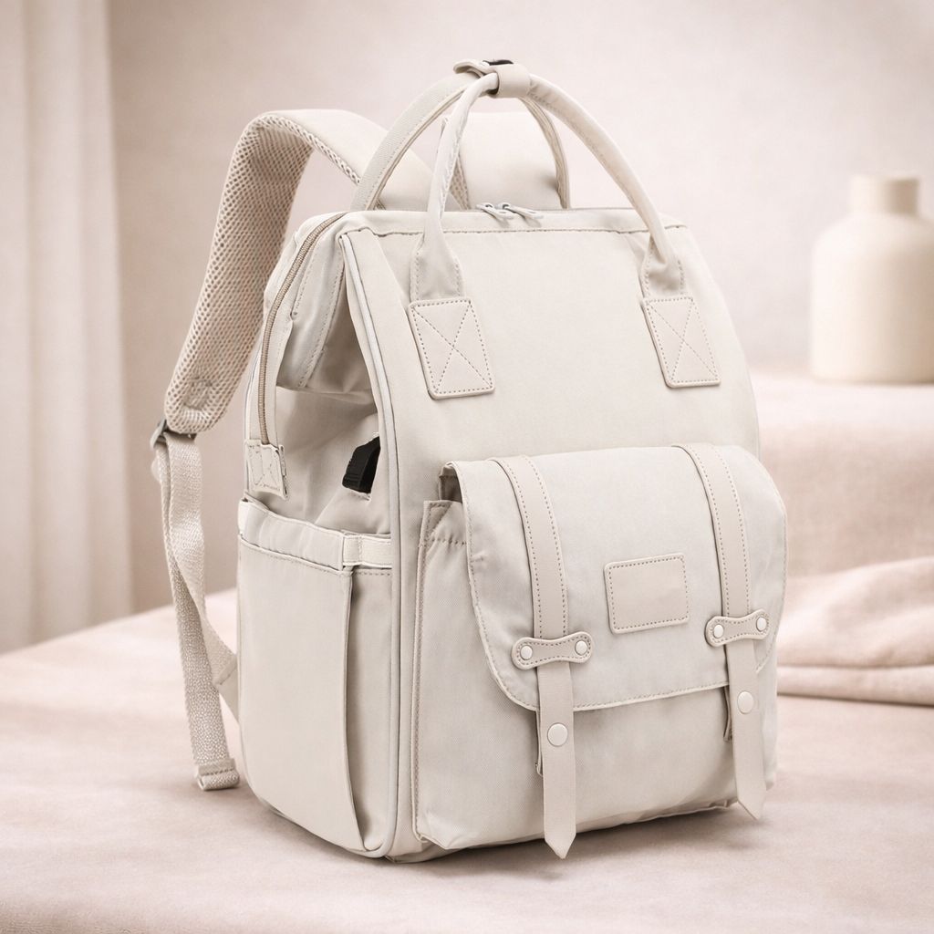 MomNest™ Luxe Baby Essentials Backpack Waterproof Diaper Bag for Modern Mothers