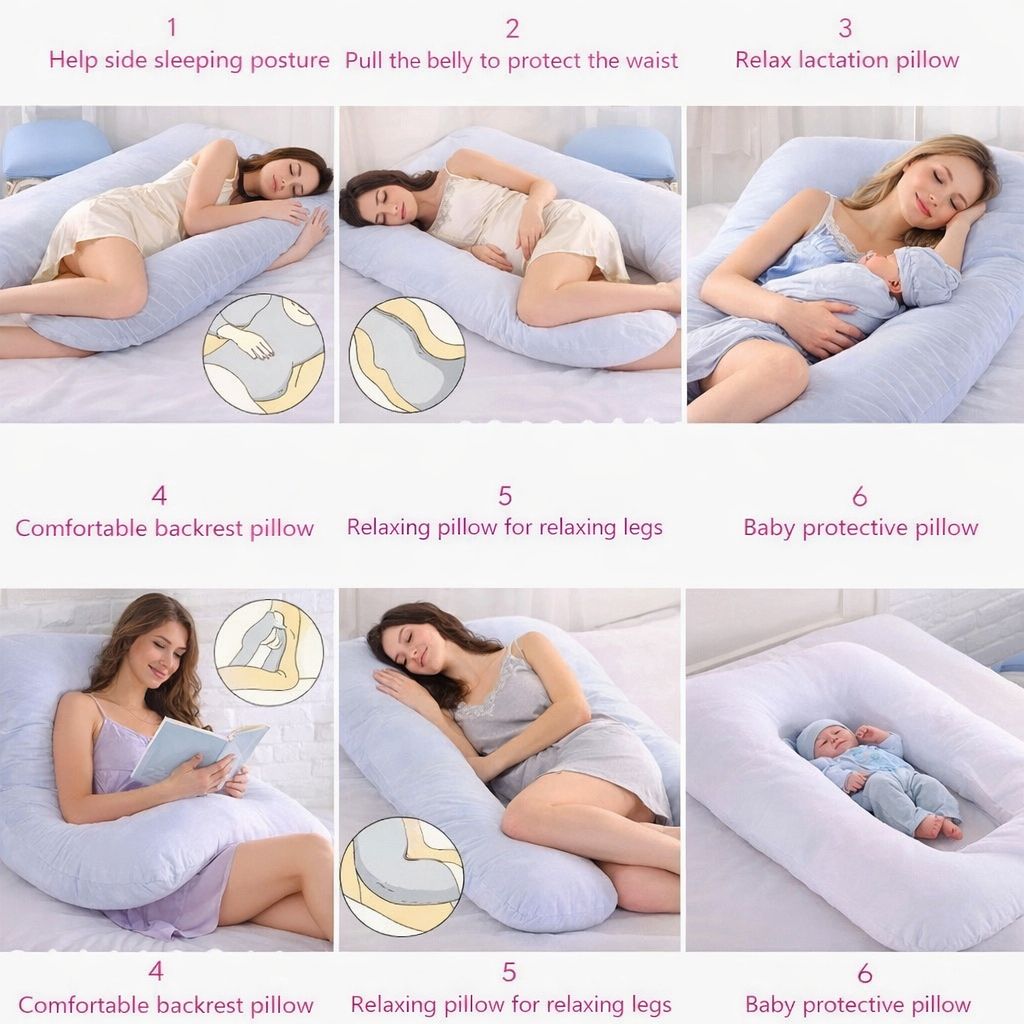 MomNest™ Full Body Pregnancy Pillow – Ultimate Comfort & Pain Relief
